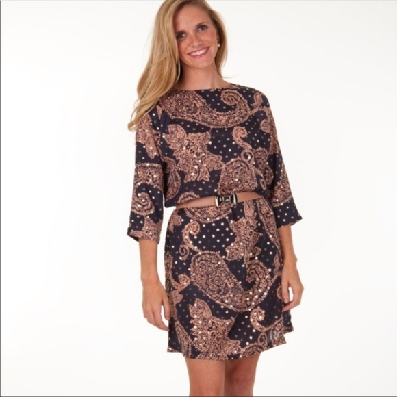 Tracy Negoshian Lela Paisley Dot Dress, Medium - Picture 3 of 8